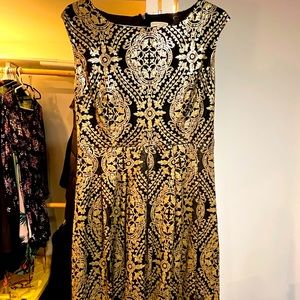 Eva Mendes for NY& Co size 12 black and gold dress